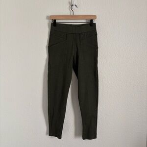 Betabrand Women's Size Small Green Zippered Journey Skinny Pant